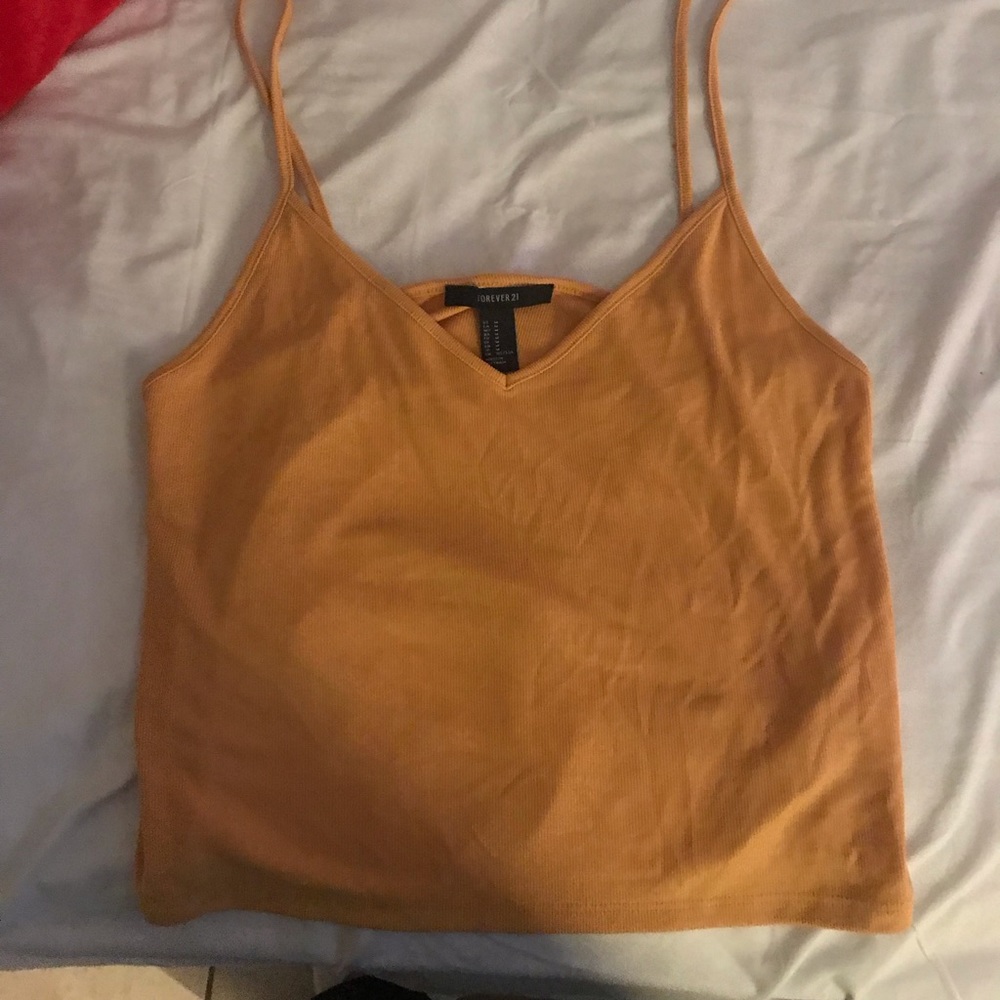 Spaghetti yellow crop top